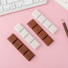 可撕式巧克力造型橡皮擦,可愛創意學生文具禮品套裝 - 白色 - 查看 2