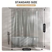 AmazerBath Shower Curtain Liner, 100% EVA Soft Clear Green Heavy Duty Shower Curtain And Liner 2-In-1, 72x72 Luxury Plastic Weighted Bathroom Shower Liner, 12 Rustproof Grommets & 3 Heavyweight Stones - 英雄主義 - 查看 6