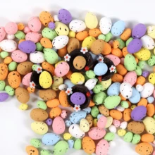 復活節彩蛋、diy 花圈裝飾、隨機彩色泡沫蛋、斑點鴿子蛋、模擬雞蛋、表演裝扮、節日道具 - 彩色 - 查看 5