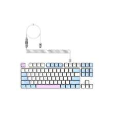 Wired Hot-Swappable Mechanical Keyboard & Coiled Wire Custom DIY Keyboard, Three Colors - Yellow - View 5