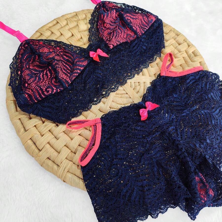 Women Sexy Lingerie Sets - 玫紅色 - 查看 1