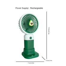 1pc Rechargeable Portable Handheld Fruit Shaped Mini Fan With Phone Stand Function