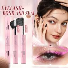 Falscara Bond and Seal para pestañas postizas de pétalos, adhesivo para extensiones de pestañas postizas en racimos, incluye un tubo de doble cara de BOND (4 ml) y SEAL (4 ml) - Negro - Ver 2