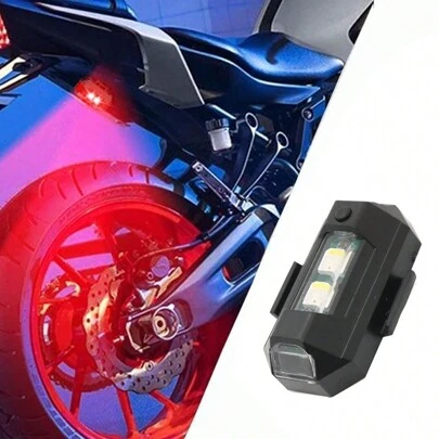 Lampara Linterna Luz Led Seguridad Led Ultra luminoso Efecto Patrulla Estroboscopica Para Bicicleta Motocicleta Drones Recargable Luces Nocturnas Moto Dron Estrobo Advertencia Paseo Nocturno Ligera Larga Duracion COB Mochila usb