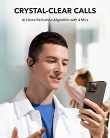 Soundcore V30i Open-Ear Headphones, Ultra-Comfort, Lightweight Design, Snug Fit, Ergonomic Ear Hooks, Robust Bass, 36H Playtime, Bluetooth 5.3, App Control, Clear Calls, Wireless Earbuds - màu đen - Xem 5