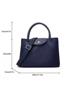 A New Autumn And Winter Product Vintage Neutral Work Commuter Practical Multi-Compartment Zipper Solid Color Nylon Adjustable Shoulder Strap Cross-Body Bag Handbag Computer Bag Tote Bag Square Bag Women's Bag Men's