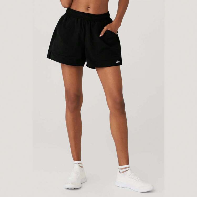Alo Yoga Alumni Short In Black | SHEIN EUR