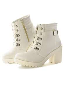 Women Ankle Boots & Booties - 白色 - 查看 8