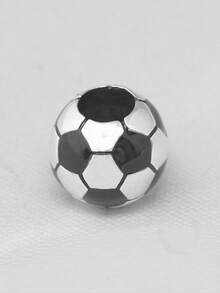 Charm de Balón de Soccer Campeón en  Acero Inoxidable Adecuado para Pulseras Pando Excelente Regalo  Futbol Soccer - Plateado - Ver 4