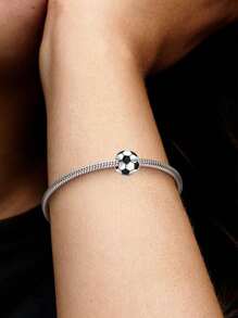 Charm de Balón de Soccer Campeón en  Acero Inoxidable Adecuado para Pulseras Pando Excelente Regalo  Futbol Soccer - Plateado - Ver 2