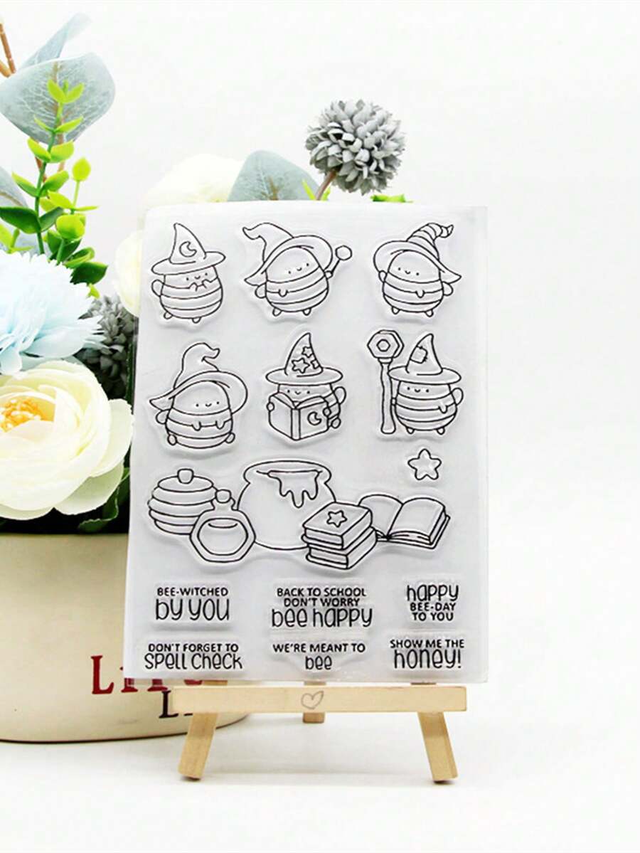 1 Pieza Sello De Silicona Transparente De Diseño De Abeja Para Bricolaje - transparente - Ver 1