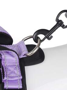 Thú cưng Có thể thu vào Dây xích Phản chiếu Không kéo Harness Và Dây xích Bộ Đối với Nhỏ bé Đến Trung bình Chó - Màu tím - Xem 7