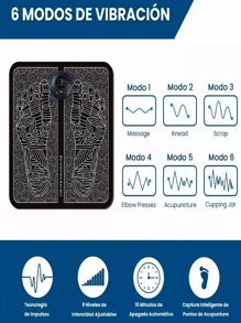 Tapete De Masaje De Pies Eléctrica Portátil Plegable Ems - Negro - Ver 3