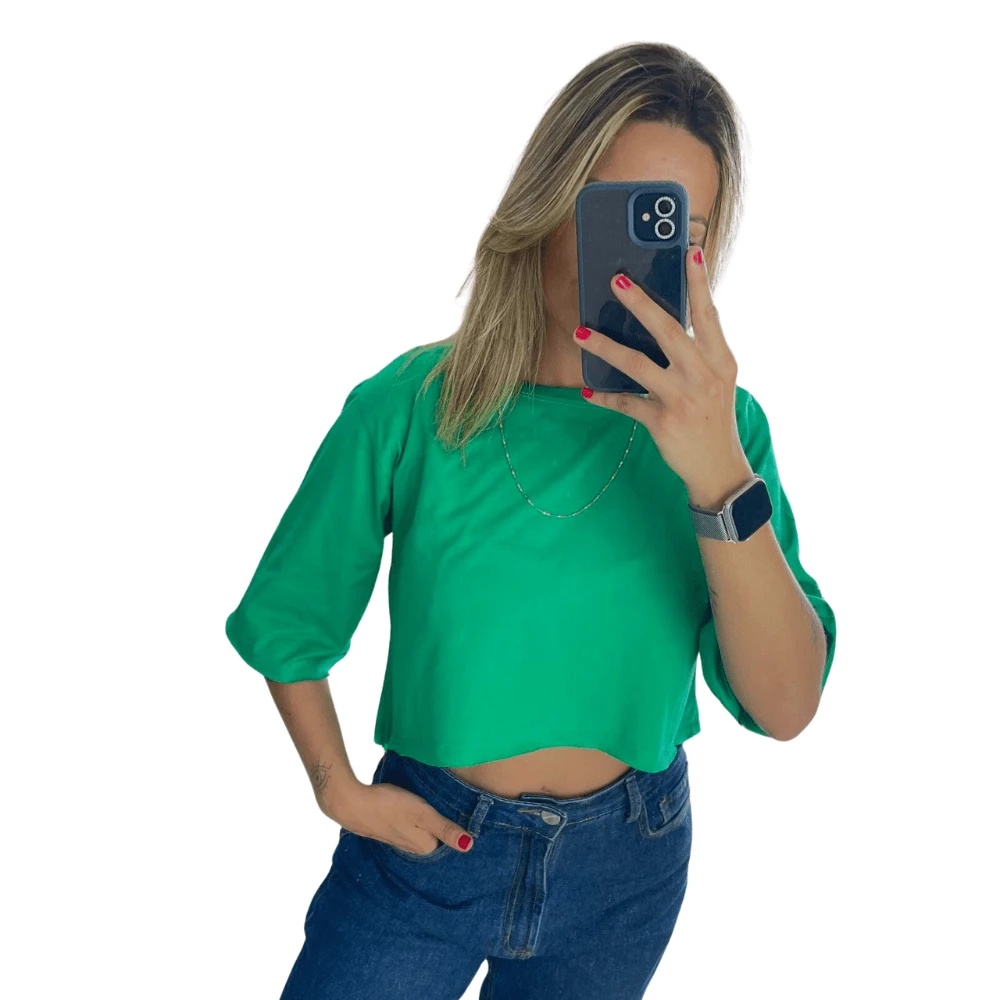 Women Tops - Màu xanh lá cây đậm - Xem 1