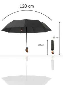 Umbrella And Rain Hat Umbrella - Black - View 3