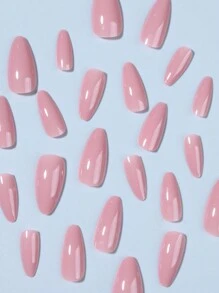 Erhöhen Sie Ihren Stil mit diesem Set bestehend aus 24 Stück künstlichen Nägeln in Mandelform, passend für lange und mittlere Nagelbetten, enthält 1 Stück Jelly-Kleber und 1 Stück Nagelfeile, Druck auf Nägel, Nagelbedarf