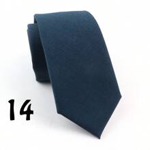 1pc Men's Fashionable Simple Style High Density Solid Color Polyester Necktie, Soft & Skin-Friendly, Suitable For Daily Work And Wedding Party Wearing Casual