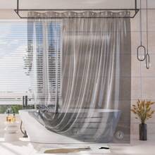 AmazerBath Shower Curtain Liner, 100% EVA Soft Clear Green Heavy Duty Shower Curtain And Liner 2-In-1, 72x72 Luxury Plastic Weighted Bathroom Shower Liner, 12 Rustproof Grommets & 3 Heavyweight Stones - 英雄主義 - 查看 2
