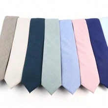 1pc Men's Fashionable Simple Style High Density Solid Color Polyester Necktie, Soft & Skin-Friendly, Suitable For Daily Work And Wedding Party Wearing Casual