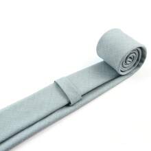 1pc Men's Fashionable Simple Style High Density Solid Color Polyester Necktie, Soft & Skin-Friendly, Suitable For Daily Work And Wedding Party Wearing Casual