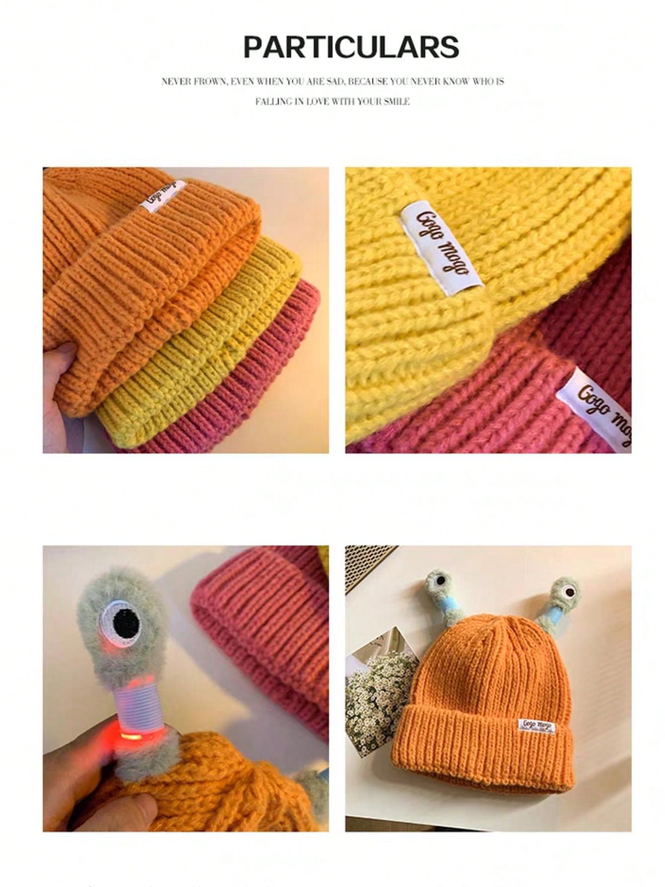 Y2K MEA Culpa Bonnet Y2k Accessoire Bonnet Tricoté Chaud