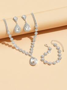 1 Set de joyería femenina a la moda - Collar, aretes y brazalete