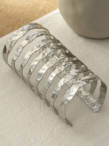 1 cái Kim loại Quá lớn Rộng Cánh tay  Nhẫn Vòng tay Đối với phụ nữ - A8247 - Xem 2