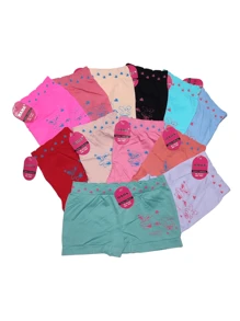 12 Pieces Boxer/Briefs For GIRL, Microfiber, One Size, Assorted Colors, Models Are Sent At Random - Multicolor - View 4