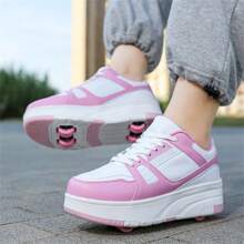 Unisex 4 Seasons Teenagers' Students' Couples' Breathable Hi-Top Roller Skate Shoes For Outdoor Sport Activities