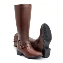 Women Knee-High Boots - Rỉ Nâu - Xem 4