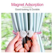 2 Miếng Từ tính Rèm , Ngọc trai Giả Trái bóng Trang trí Nhà  Khóa rèm , Rèm Dây thừng Dây đai Đối với Giữ Rèm cửa & , Đối với Phòng ngủ Phòng khách Nhà  Trang trí - Đồng - Xem 4