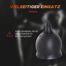 HOMCOM Boxsack Stehend 165cm Erwachsene Freistehender Heavy Duty Standboxsack mit Saugnapf-Basis Boxpartner Boxing Trainer Geeignet für Profis und Anfänger Schwarz - Schwarz - Übersicht 3