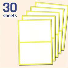 30pcs Stickers, 3.07x4.65 Inches Price Labels, Self-Adhesive Paper Tags - Matte White Labels For Folders Back To School