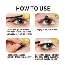 Falscara Bond and Seal para pestañas postizas de pétalos, adhesivo para extensiones de pestañas postizas en racimos, incluye un tubo de doble cara de BOND (4 ml) y SEAL (4 ml) - Negro - Ver 5