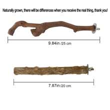 5pcs Bird Perch Stand With Grape Pepper Wood & Barkless Tree Branch Suitable For Parrots And Other Small Birds