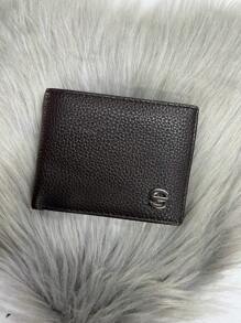 Men's Leather Wallet - Chocolate Brown - View 1