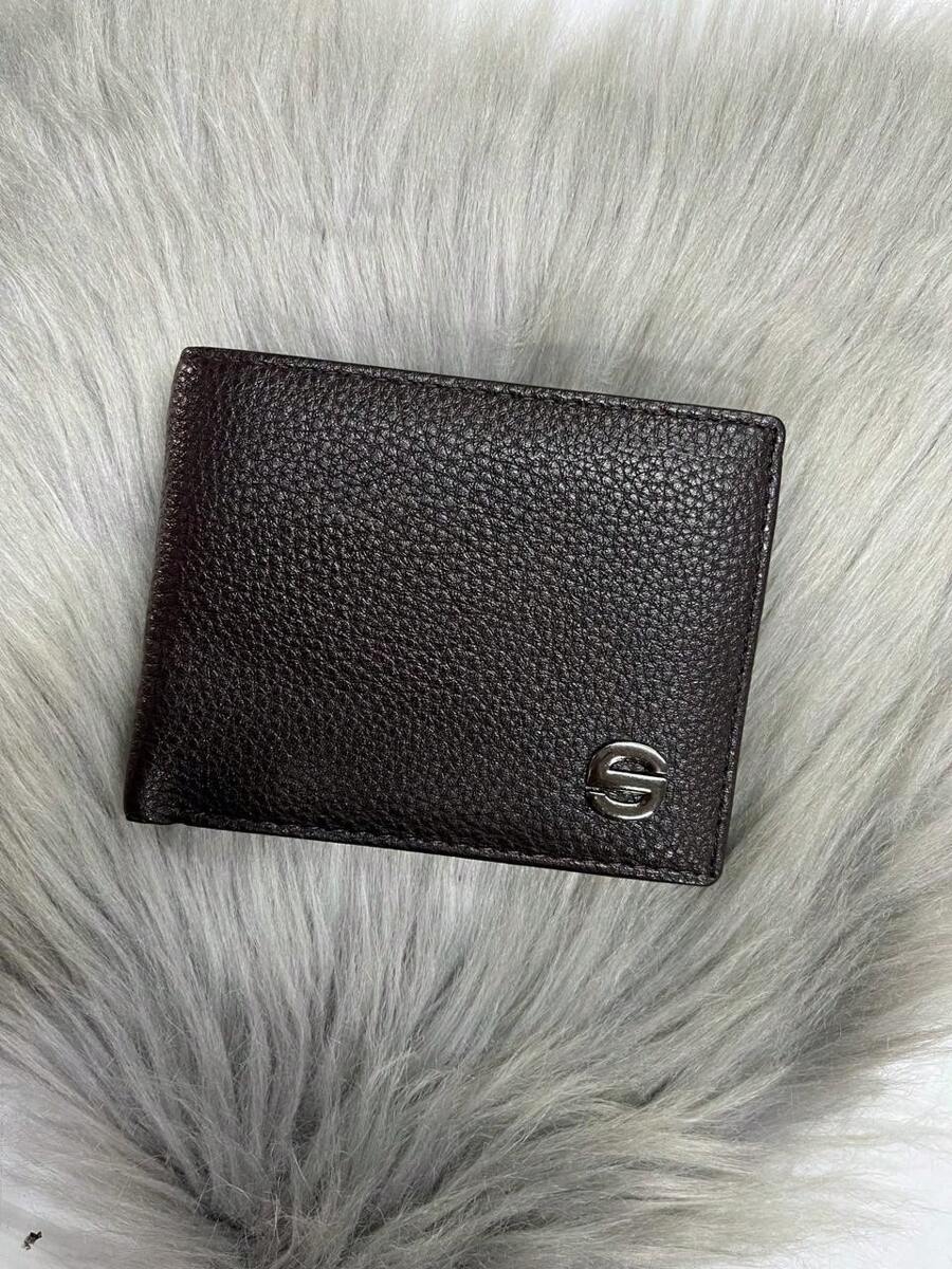 Men's Leather Wallet - Chocolate Brown - View 1