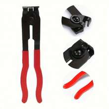 1pc, Joint Boot Clamp Plier, Hose Band Plier Banding Tool, Indoor Outdoor Repair Tool - Red - View 2