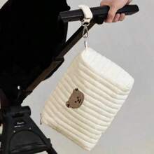1 Peça Bolsa De Fraldas Elegante E Portátil No Estilo De Bolsa De Mão Para Bebê E Mamãe, Com Anexos Para Carrinho De Bebê