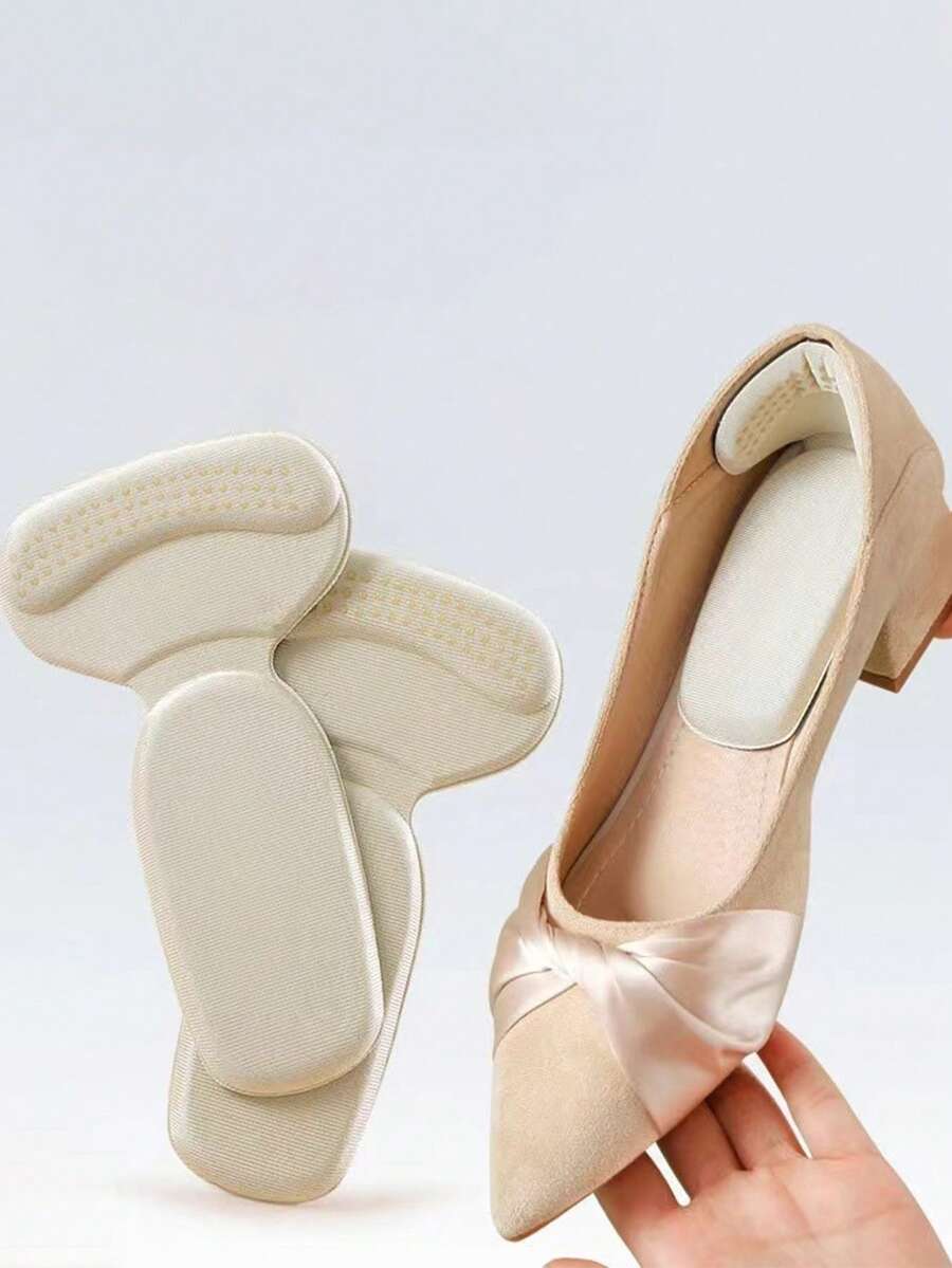 1片後跟貼防磨腳貼泡t型2合1後女士高跟貼防掉跟防痛厚跟墊鞋墊