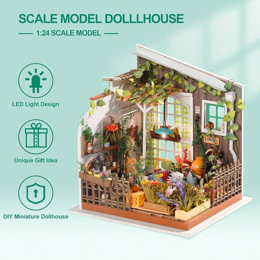 LSTUSA DIY Miniature Dollhouse Kit With Furniture 124 Scale Model