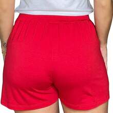 Aristem Plus Size Shorts - Đỏ - Xem 3