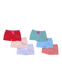 6 Pieces Of Boxer/Briefs For GIRL, Microfiber, One Size, Assorted Colors, Models Are Sent At Random - Multicolor - View 2