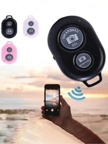 Wireless Camera Shutter Remote Control For Smart Phones- Compatible With IOS/Android, Compatible With IPad, Compatible With IPod, Tablet, HD Selfie Clicker For Photos & Videos. Remote Shutter Compatible With IPhone, Compatible With IPad Suitable For Summer Vacation, Travel Holiday, Portable Camera Shutter Wireless Shutter - One Size - View 4