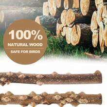 5pcs Bird Perch Stand With Grape Pepper Wood & Barkless Tree Branch Suitable For Parrots And Other Small Birds