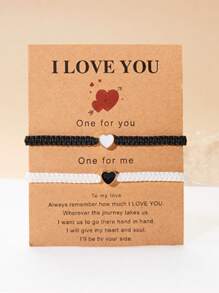 2入組手鍊,匹配手鍊,可調整股份的最佳朋友手鍊,手工魅力友誼手鍊項鍊,適用於青少年女孩女性夫婦情侶情人節禮品 - 彩色 - 查看 5