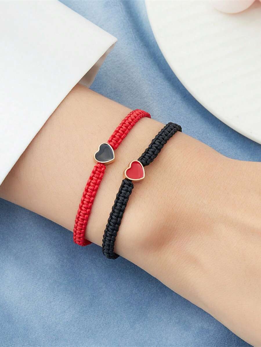 2入組手鍊,匹配手鍊,可調整股份的最佳朋友手鍊,手工魅力友誼手鍊項鍊,適用於青少年女孩女性夫婦情侶情人節禮品 - 彩色 - 查看 1