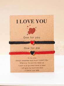 2入組手鍊,匹配手鍊,可調整股份的最佳朋友手鍊,手工魅力友誼手鍊項鍊,適用於青少年女孩女性夫婦情侶情人節禮品 - 彩色 - 查看 6