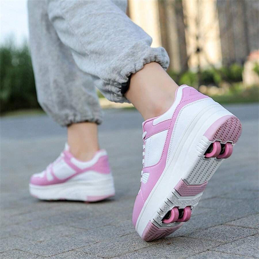 Unisex 4 Seasons Teenagers' Students' Couples' Breathable Hi-Top Roller Skate Shoes For Outdoor Sport Activities