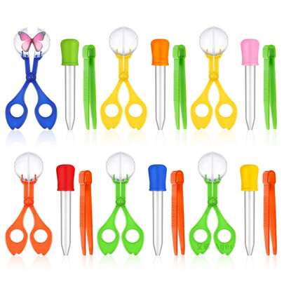 3pcs Kids' Outdoor Exploration Tool Set: Rubber Tipped Dropper, Insect Catcher, Tweezers, Sensory Learning Science Kit For Outdoor Exploration. A Nature-Themed Gift For Children,Science,Sensory Toys,Sensory Bin